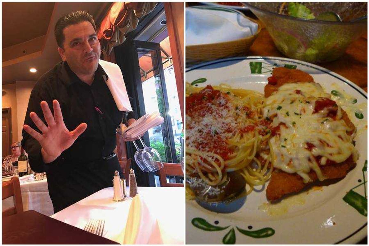 chicken parmesan, italian waiter, italian food, olive garden, waiters italian-american