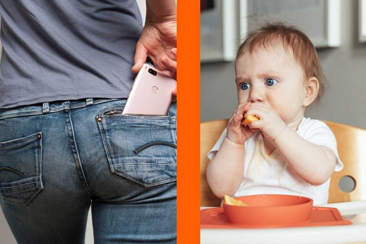 cell, back pocket, butt dial, baby, texting