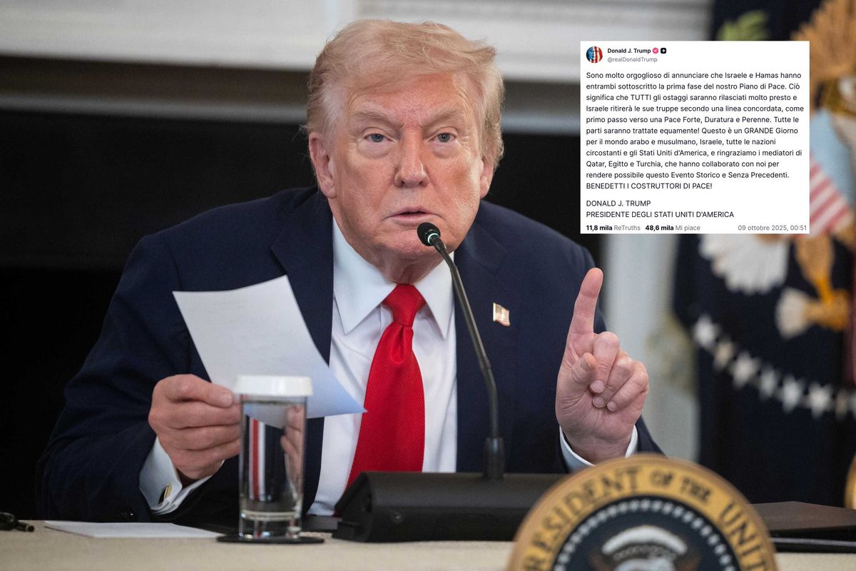 Trump annuncia la tregua a Gaza: «Ostaggi presto liberi». Israele si ritira