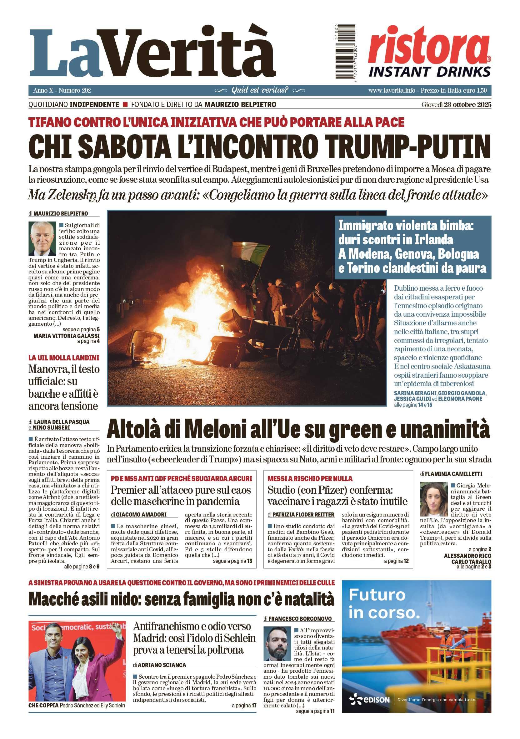 Oggi in edicola
