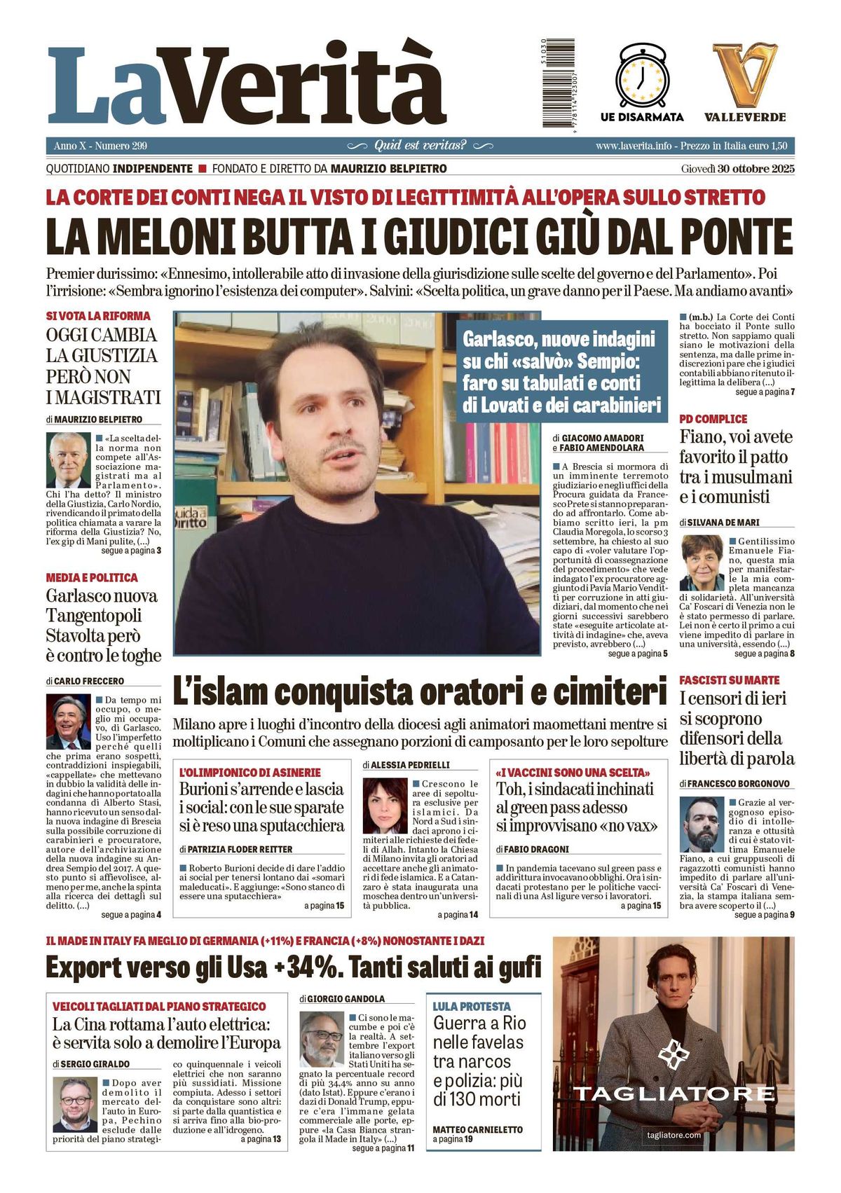 Oggi in edicola