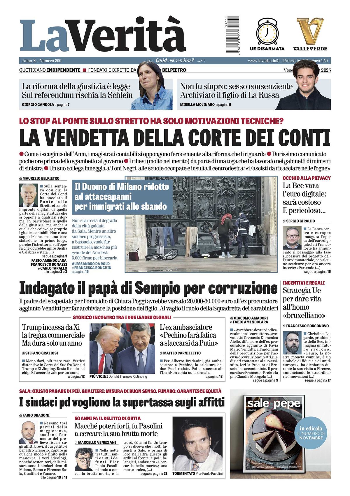 Oggi in edicola