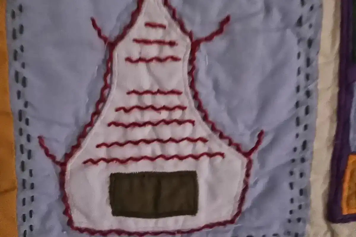 pottery barn, quilt, pagoda, pinafore, mystery