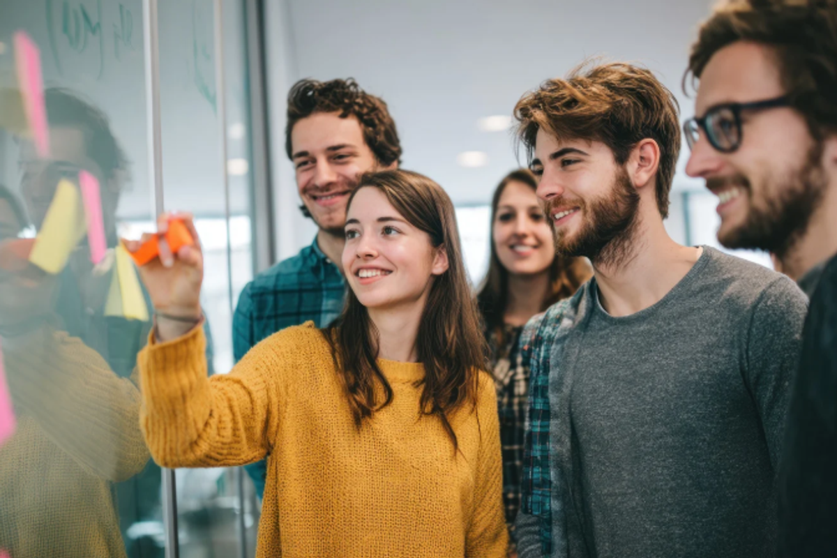 happiness, happiness study, happy students, psychology, students in college, post-its, college students, Cornell