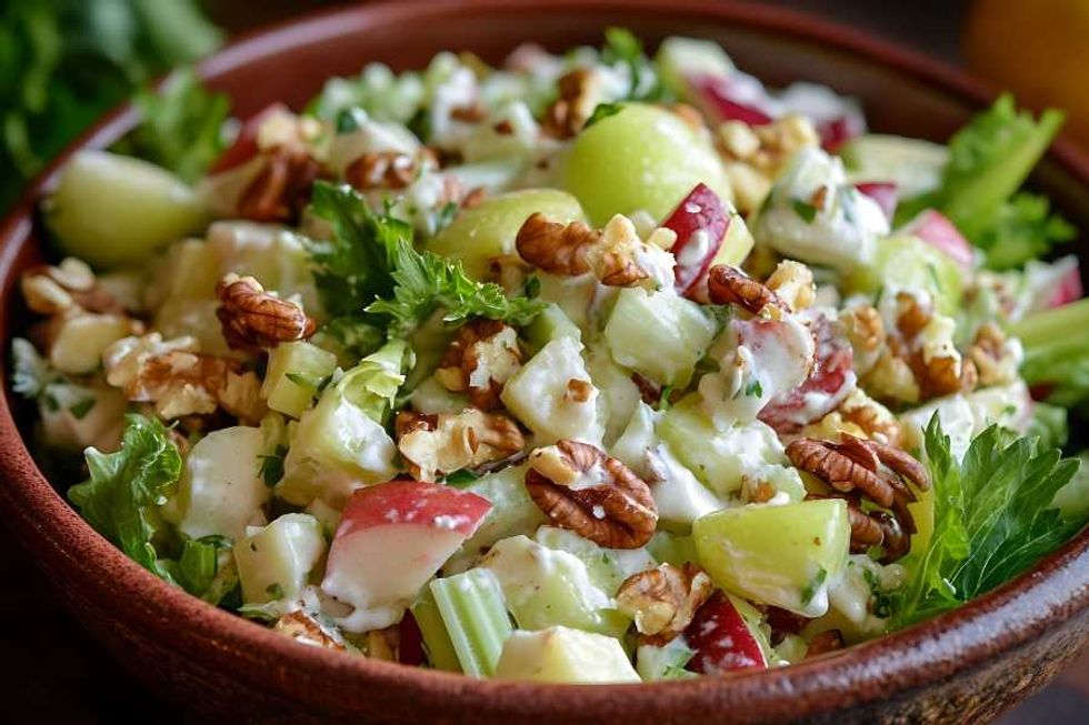 Retro recipes, vintage meals, nostalgic foods, potluck dishes, waldorf salad