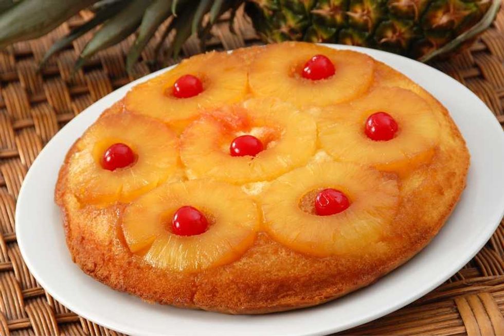 Retro recipes, vintage meals, nostalgic foods, potluck dishes, pineapple upside down cake