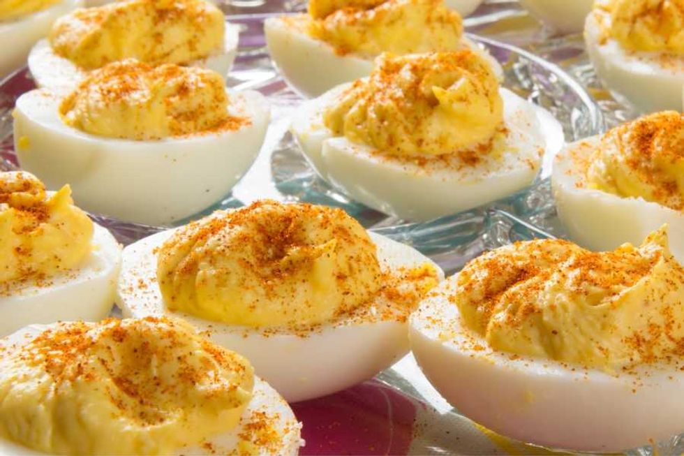 Retro recipes, vintage meals, nostalgic foods, potluck dishes, deviled eggs