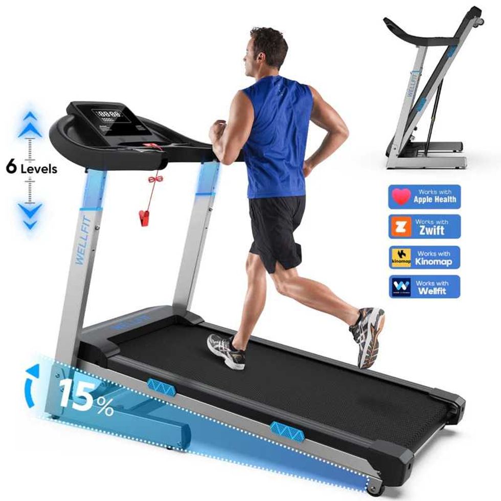 photo of a man running on Wellfit TM007 Treadmill