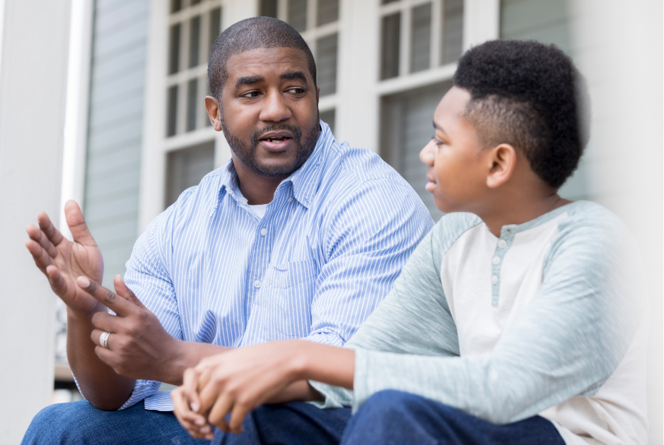 father, son, talk, teachable moment, parenting