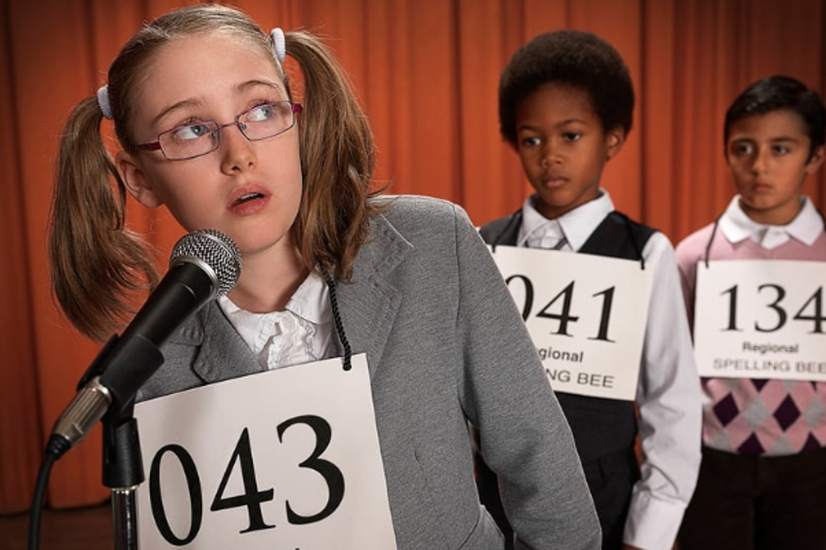 intelligence, smart kid, kid in competition, kinds in line, nervous child, competition