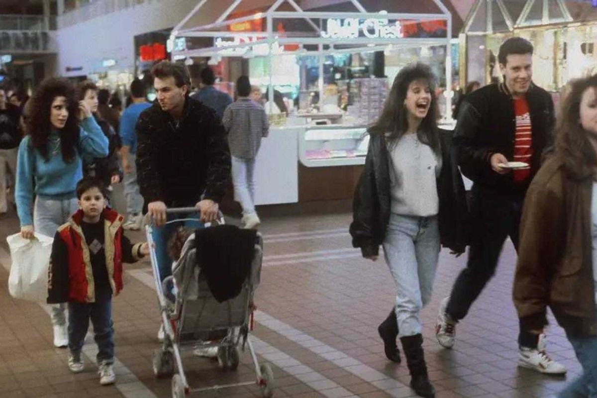 mall, 1980s mall, 1980s, 80s mall, mall stores, mall restaurants