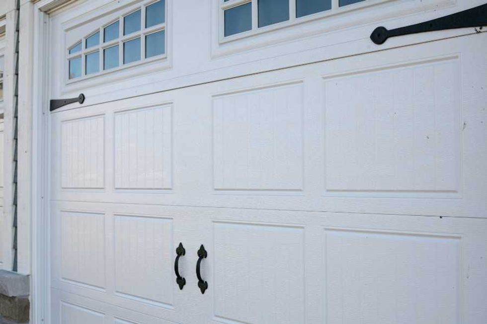 garage door, raised panels, door panel, woodworking, architectural detail
