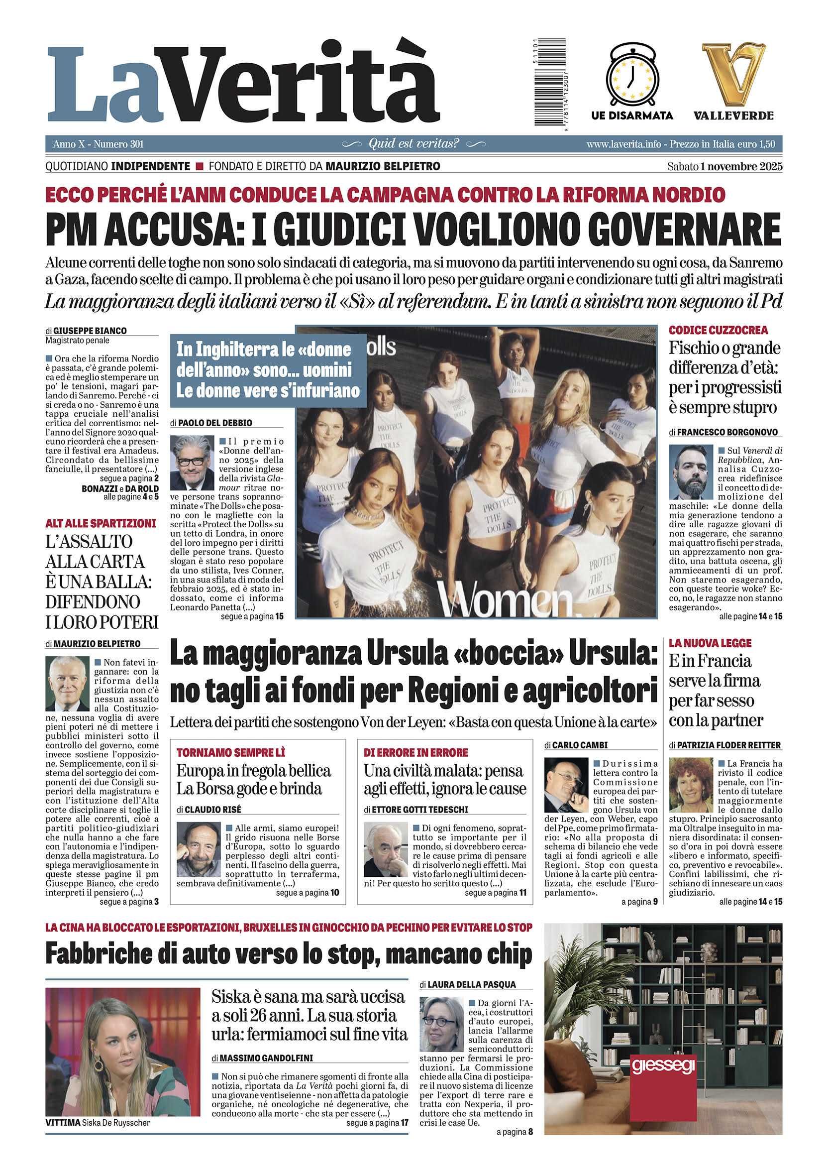 Oggi in edicola