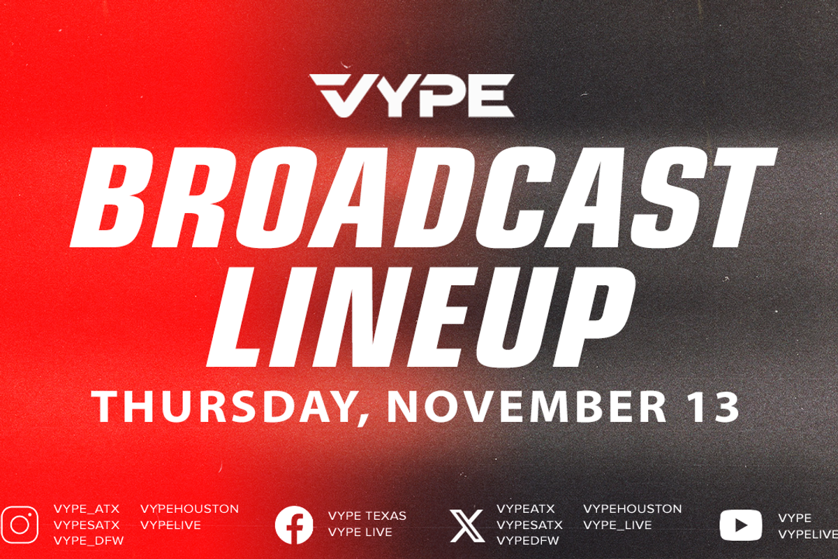 VYPE Live Lineup - Thursday 11/13/25
