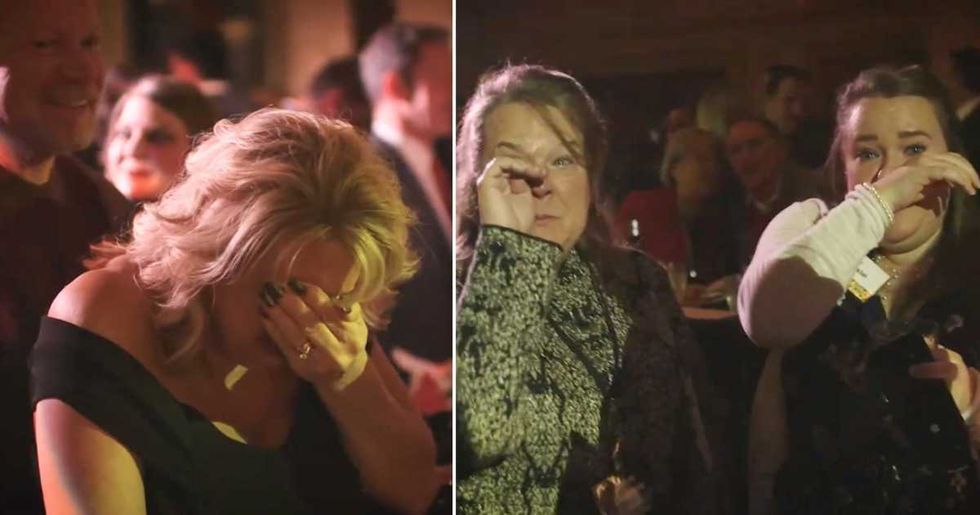 198 employees were moved to tears when they opened up their 'surprise' Christmas bonus