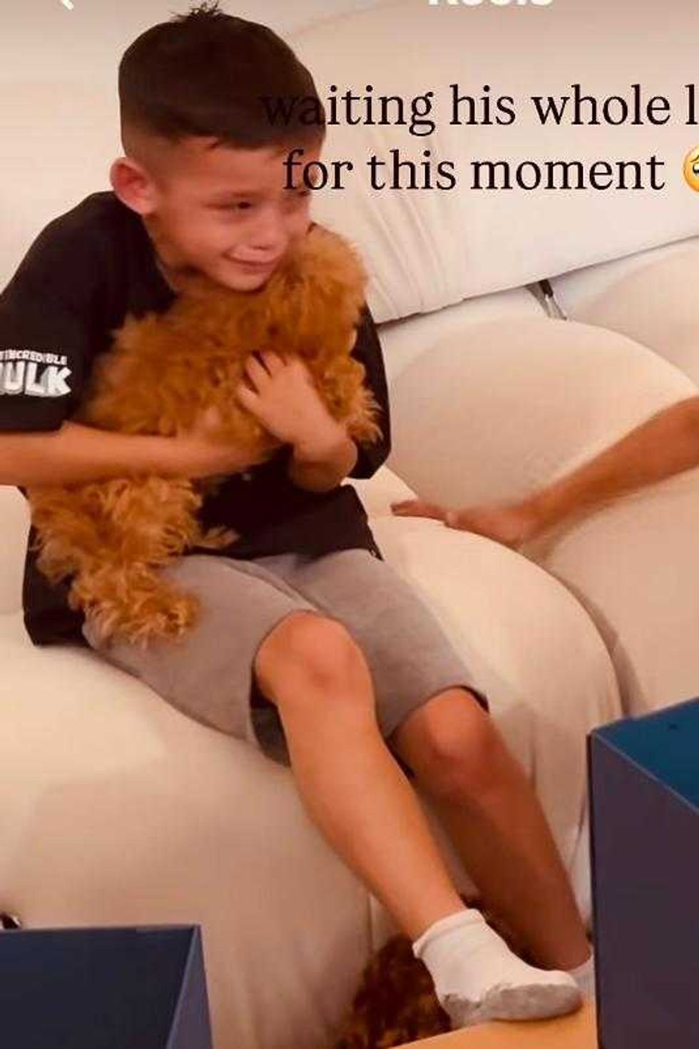 8-year-old boy’s pure joy over a stuffed animal turns into tears when he sees the 'real' gift