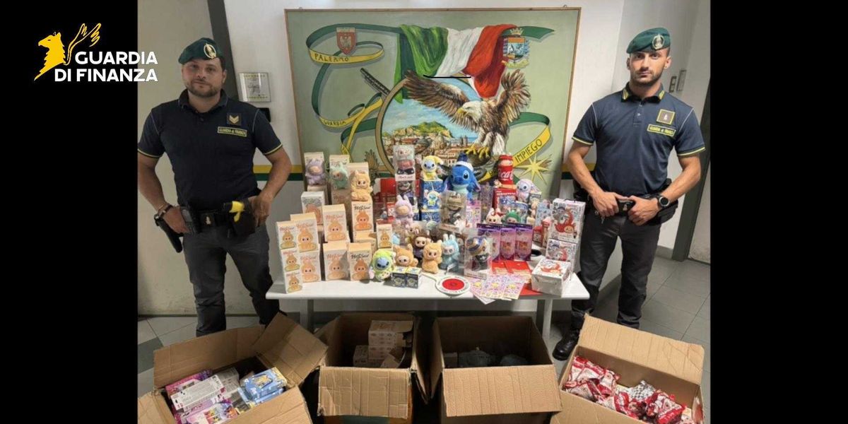 La GdF sequestra 10mila falsi «Labubu» a Palermo