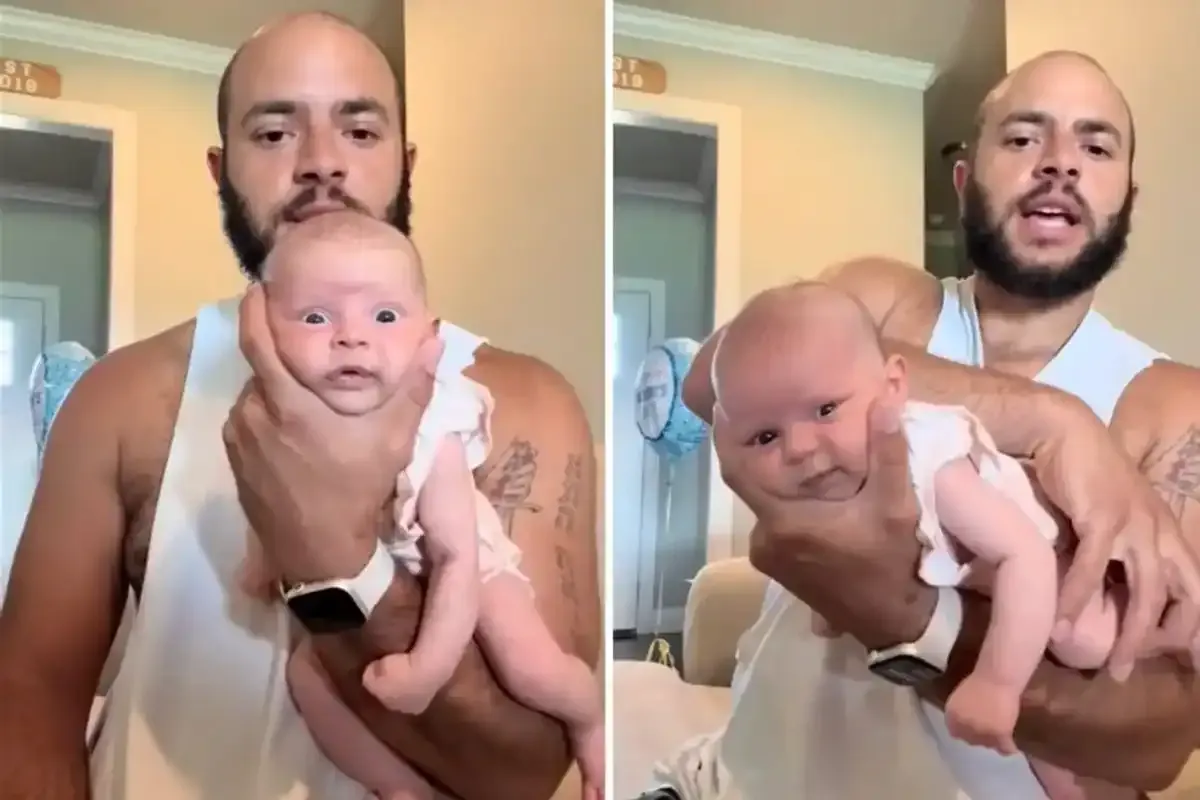 dad, father, newborn baby, amazon product review, tiktok, viral video