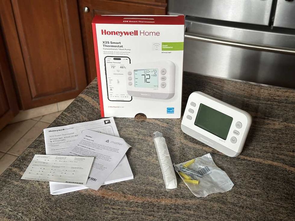 photo of Honeywell Home X2S Smart Thermostat  unboxed
