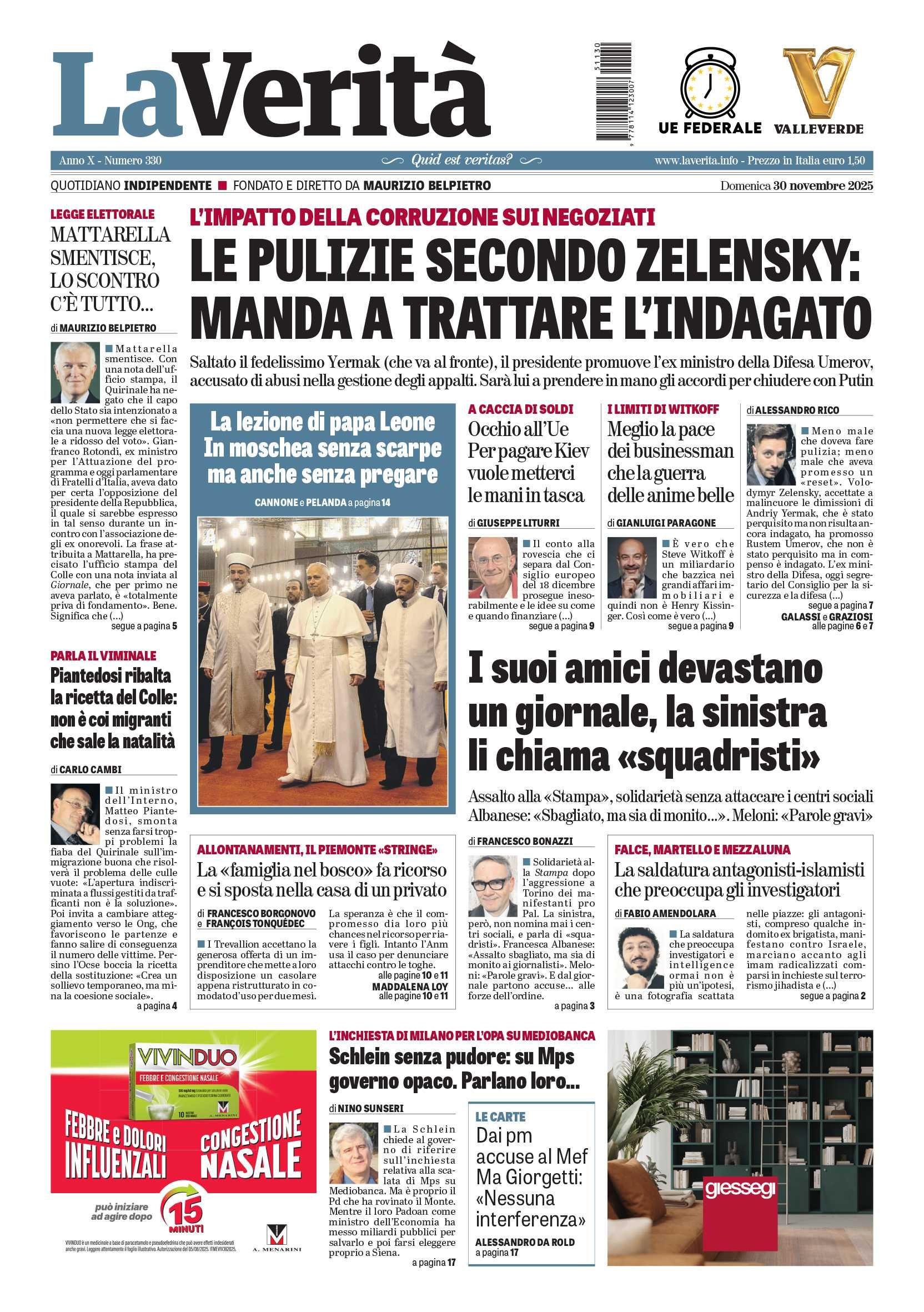 Oggi in edicola
