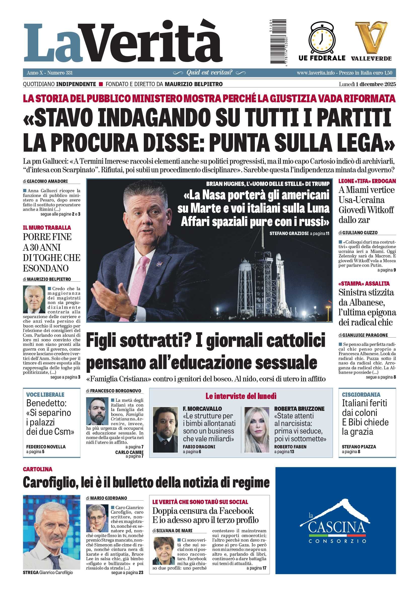 Oggi in edicola