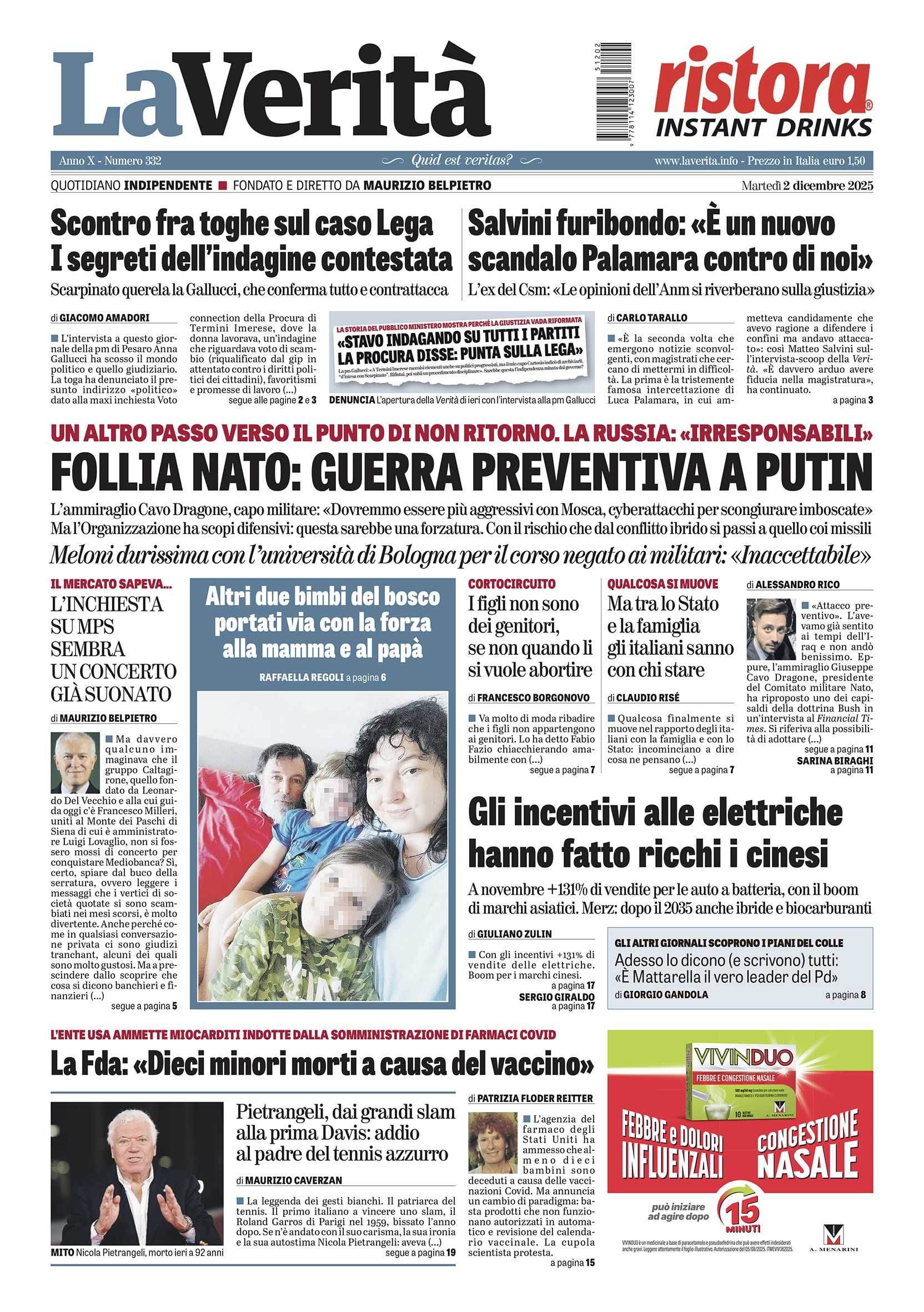 Oggi in edicola