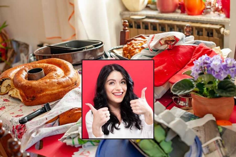 'Overwhelmed mum' gives a tour of her average, messy home. The kitchen table is so relatable.