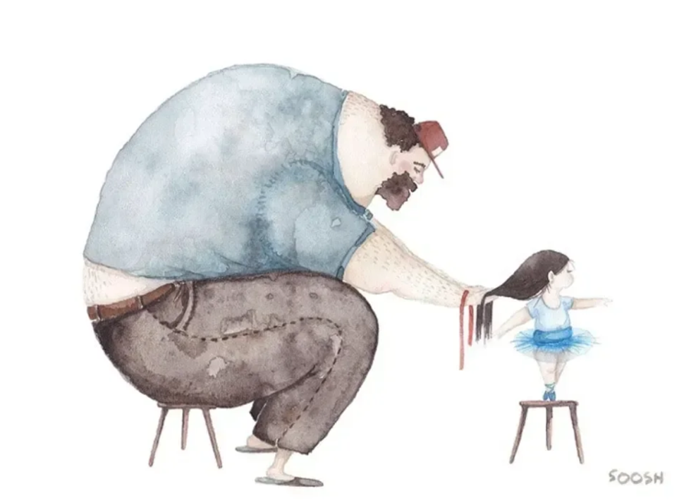 parenting, dads, daughters, fathers, art, artwork