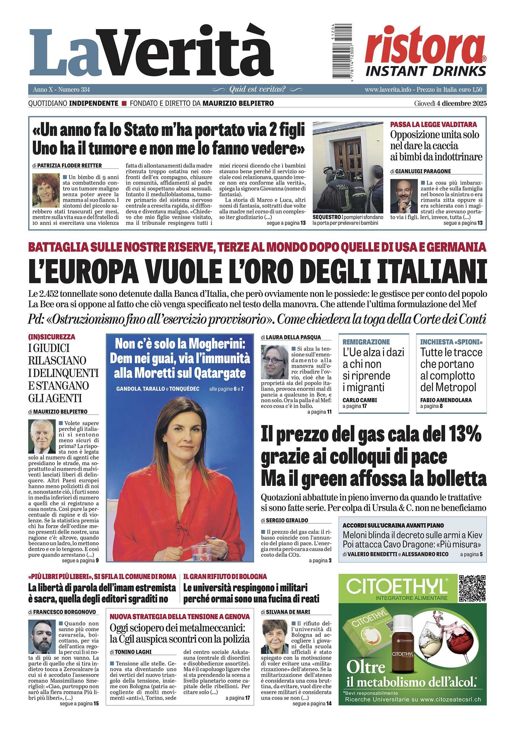 Oggi in edicola
