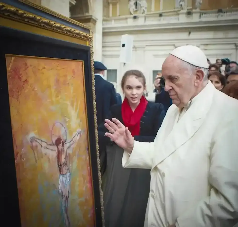 Autumn de Forest, the Pope, Pope Francis, painting, art