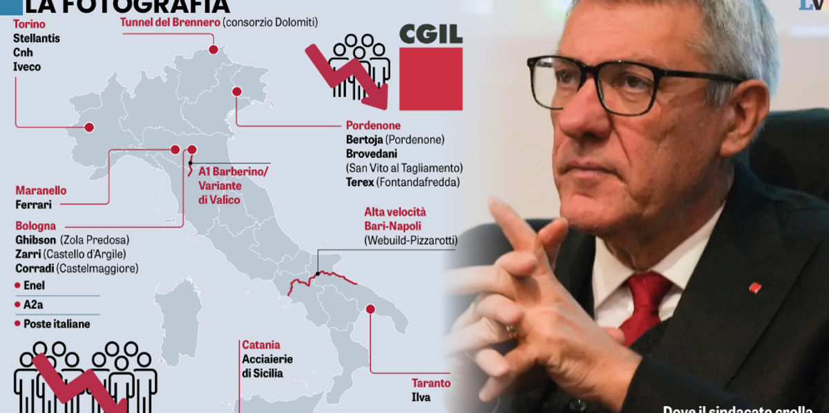 Mentre mena gli altri sindacalisti la Cgil perde iscritti in tutta Italia Mentre mena gli altri sindacalisti la Cgil perde iscritti in tutta Italia