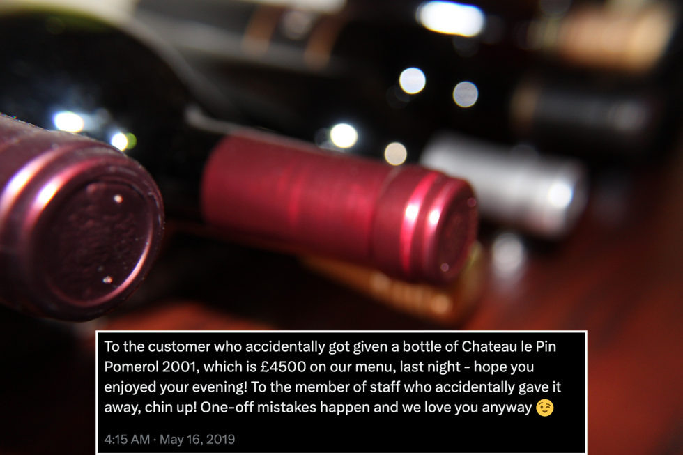 upworthy.com - Tod Perry - A mortified server accidentally gave customer a $5,750 bottle of wine. Her manager had her back.