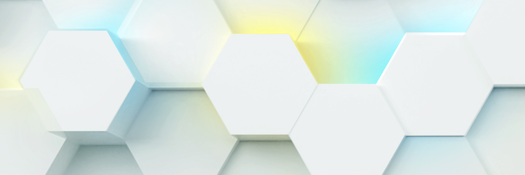 Technology tiles with blue and yellow highlights