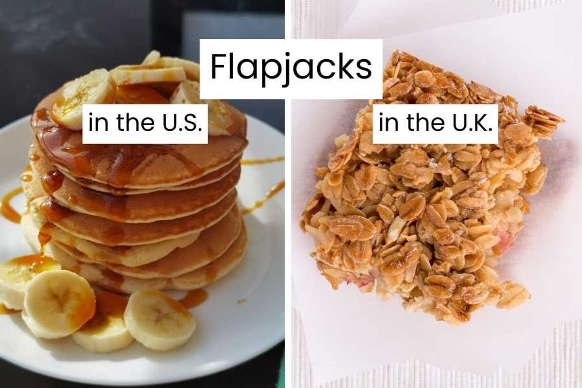 english language, american english, british english, pancakes, flapjacks
