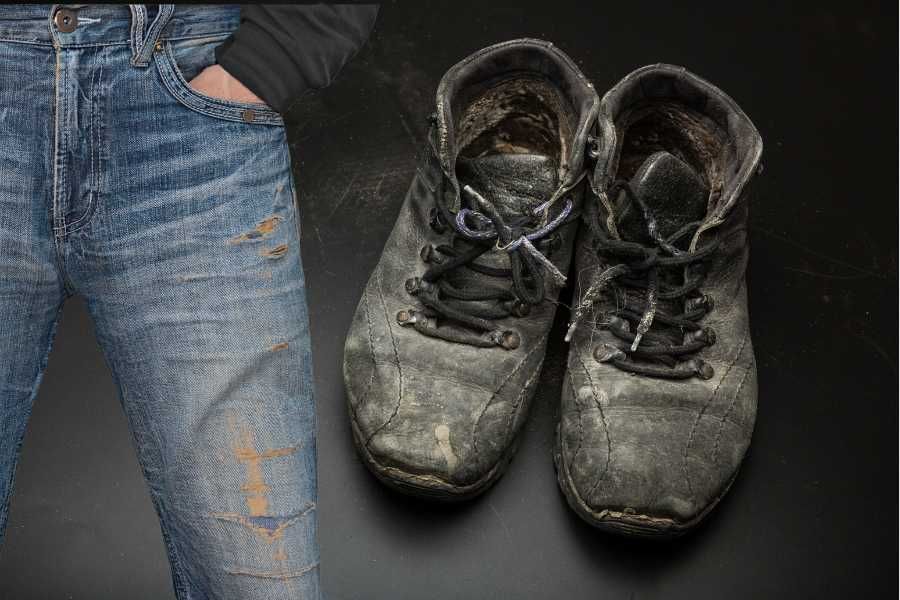 financial struggle, poverty, kindness, good boss, tattered clothing