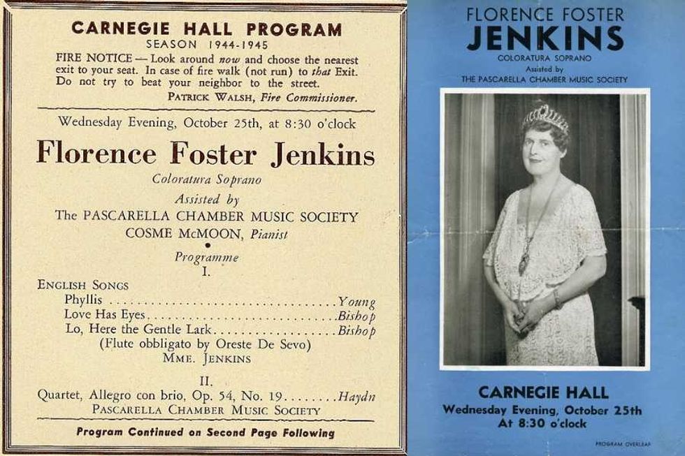 Florence Foster Jenkins, Carnegie Hall, music, history, world's worst singer