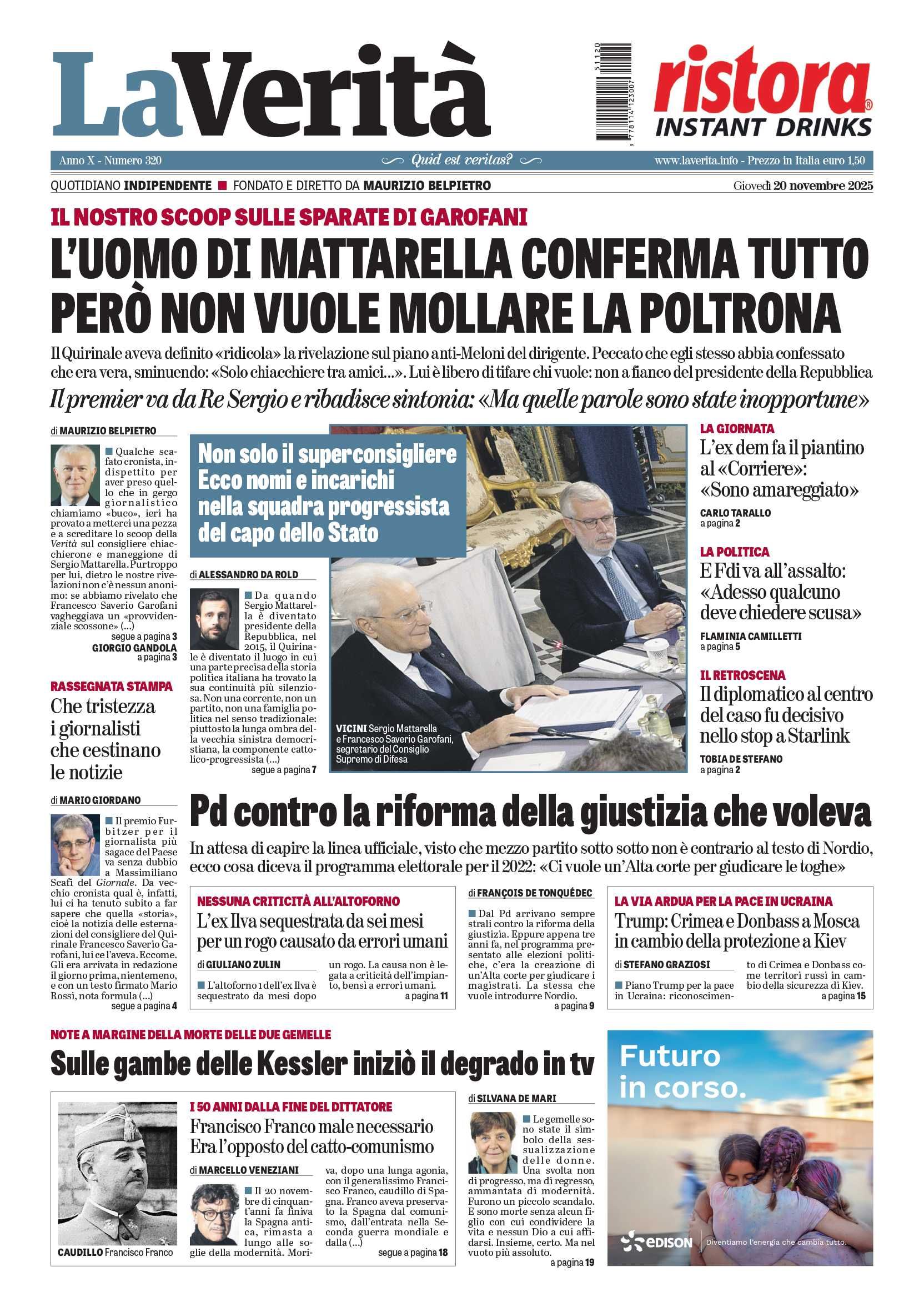 Oggi in edicola
