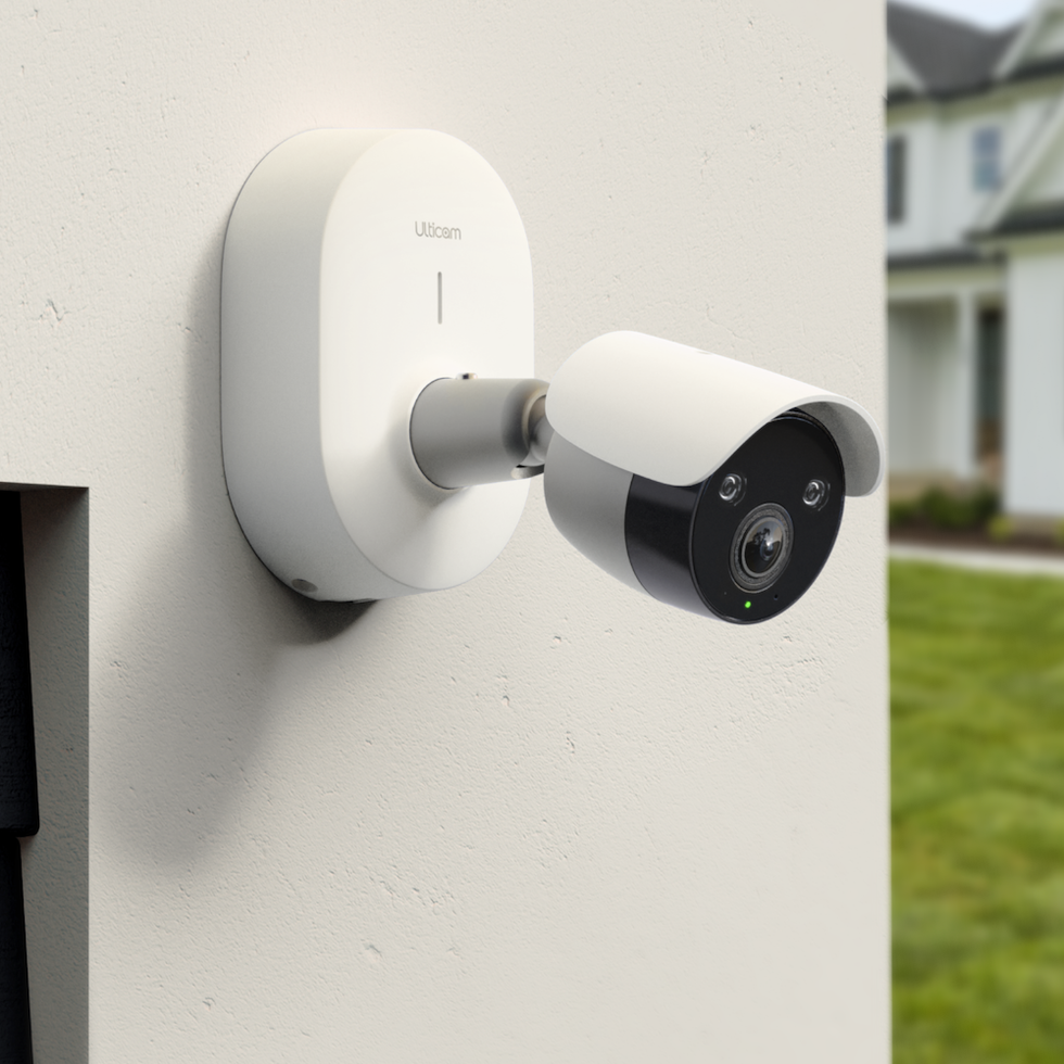 photo of Ulticam IQ V2 outside on a wall of a home.