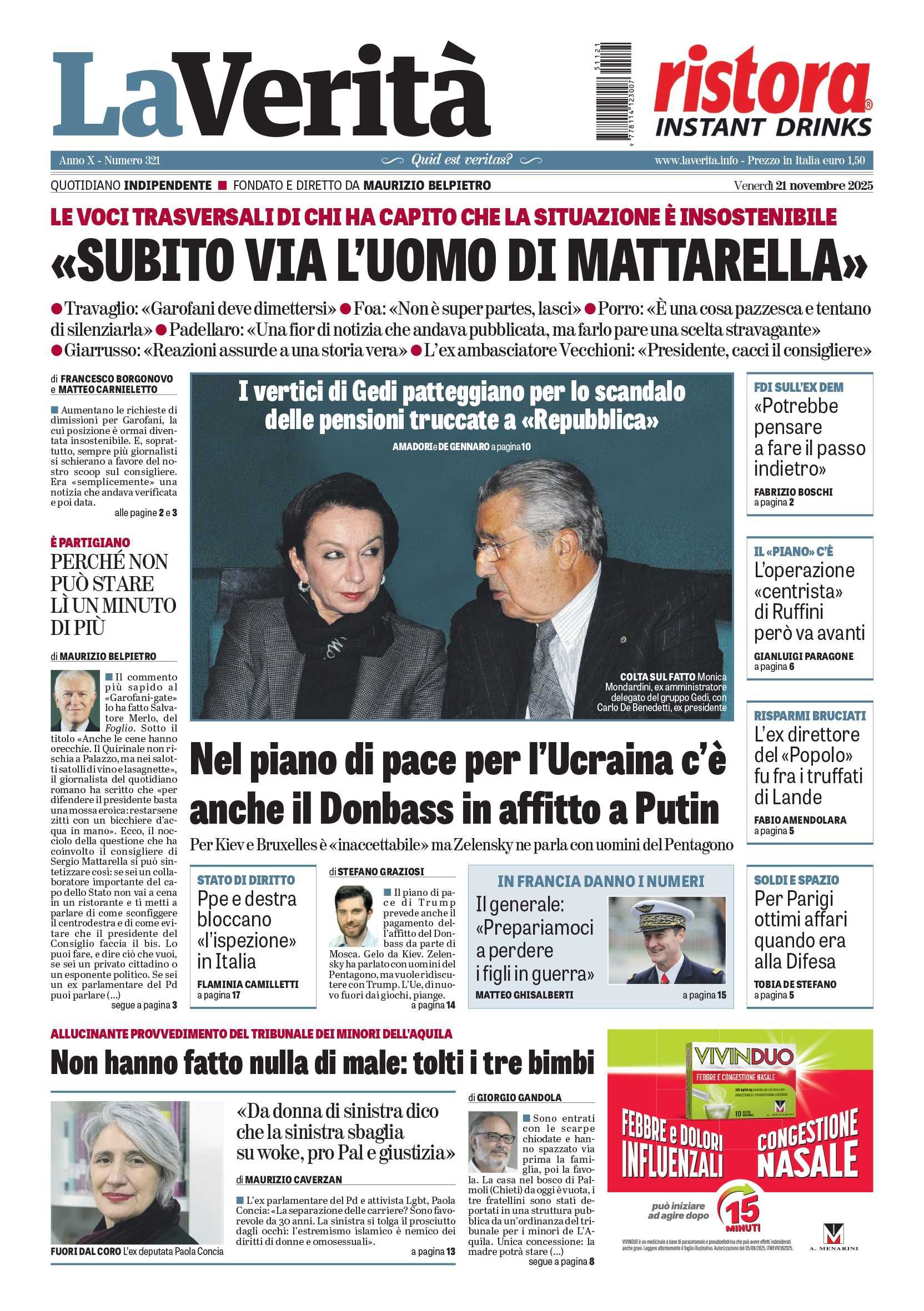 Oggi in edicola