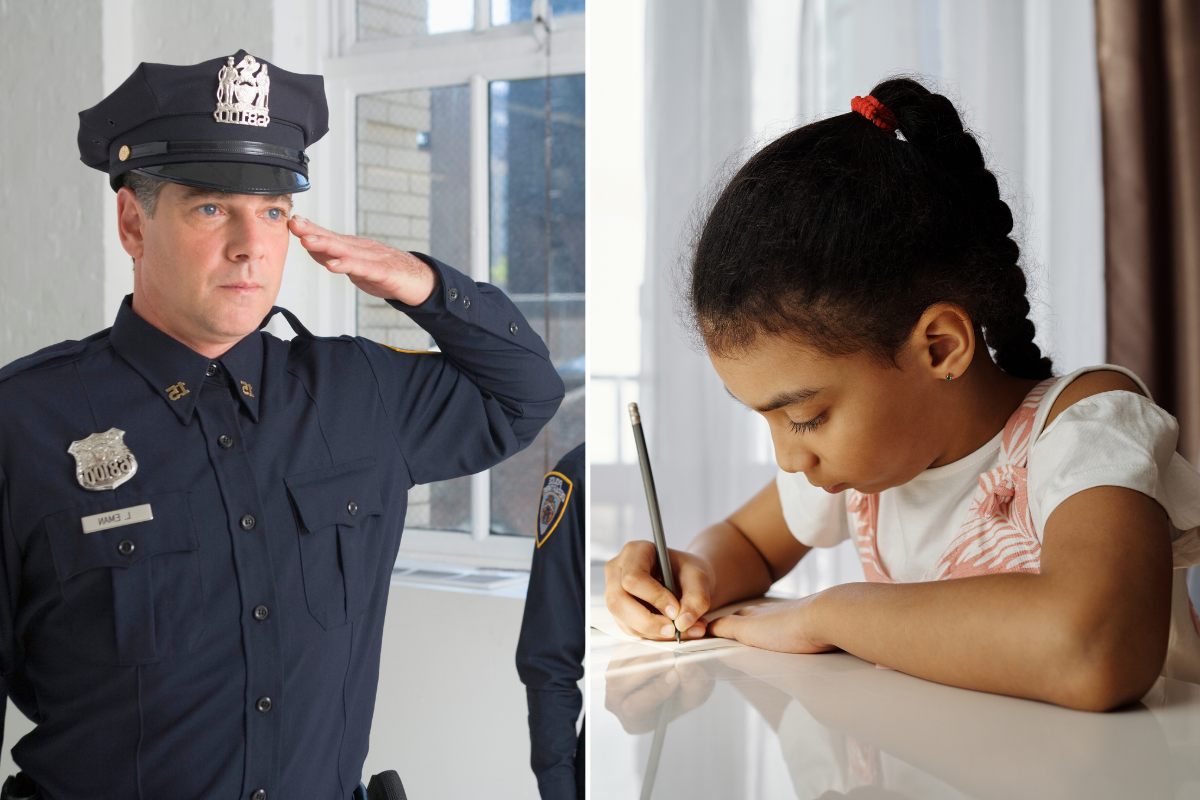 police, cops, police officers, law enforcement, heroes, 10-year-old, thank you letters, kindness