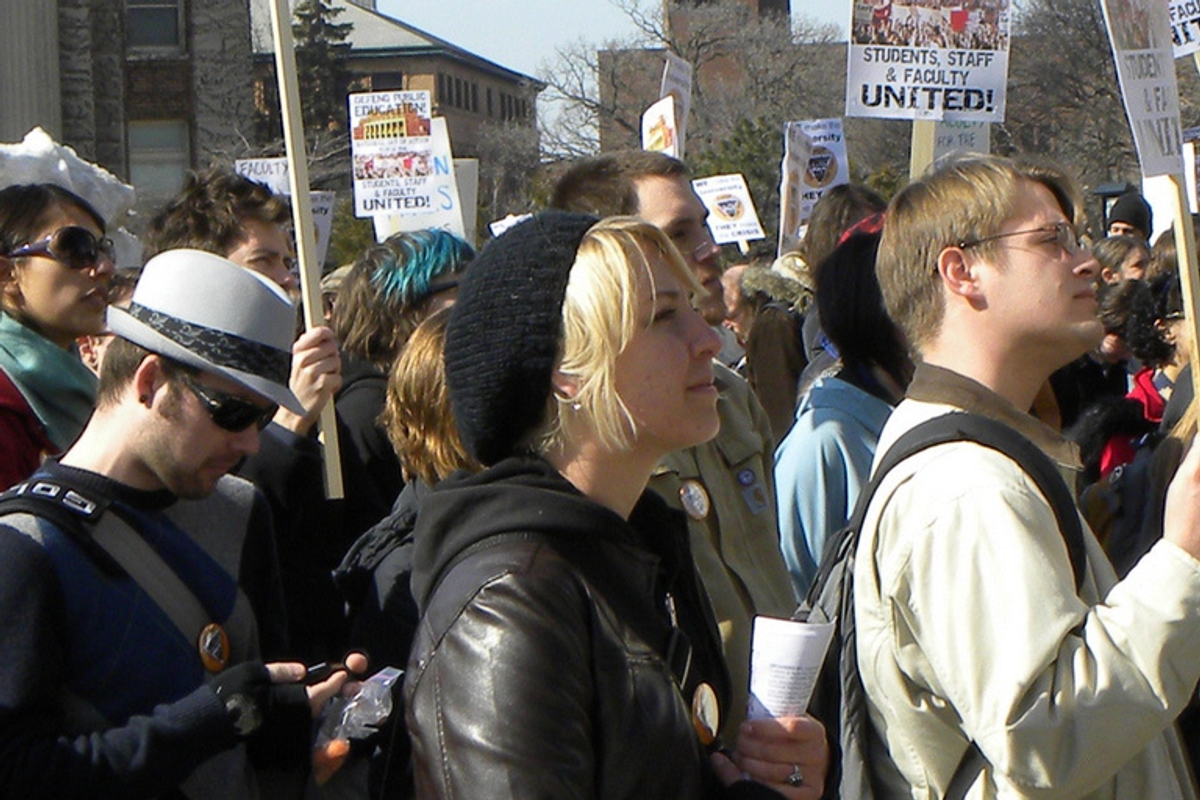 student protest, students protesting, protest signs, free speech, demonstration,