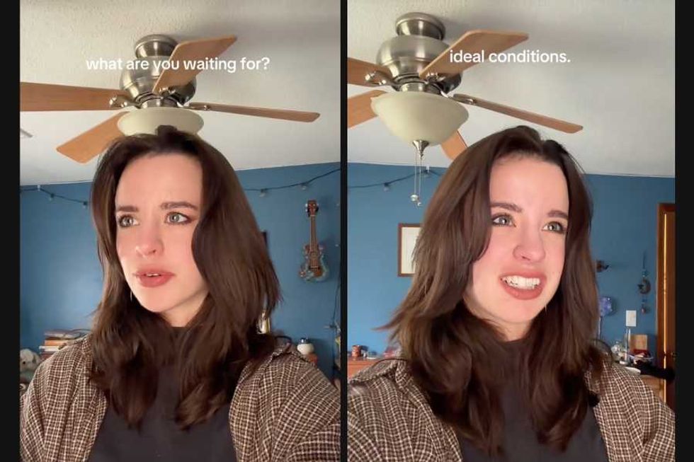 Woman's 'ideal conditions' video hits home with perfectionists and procrastinators