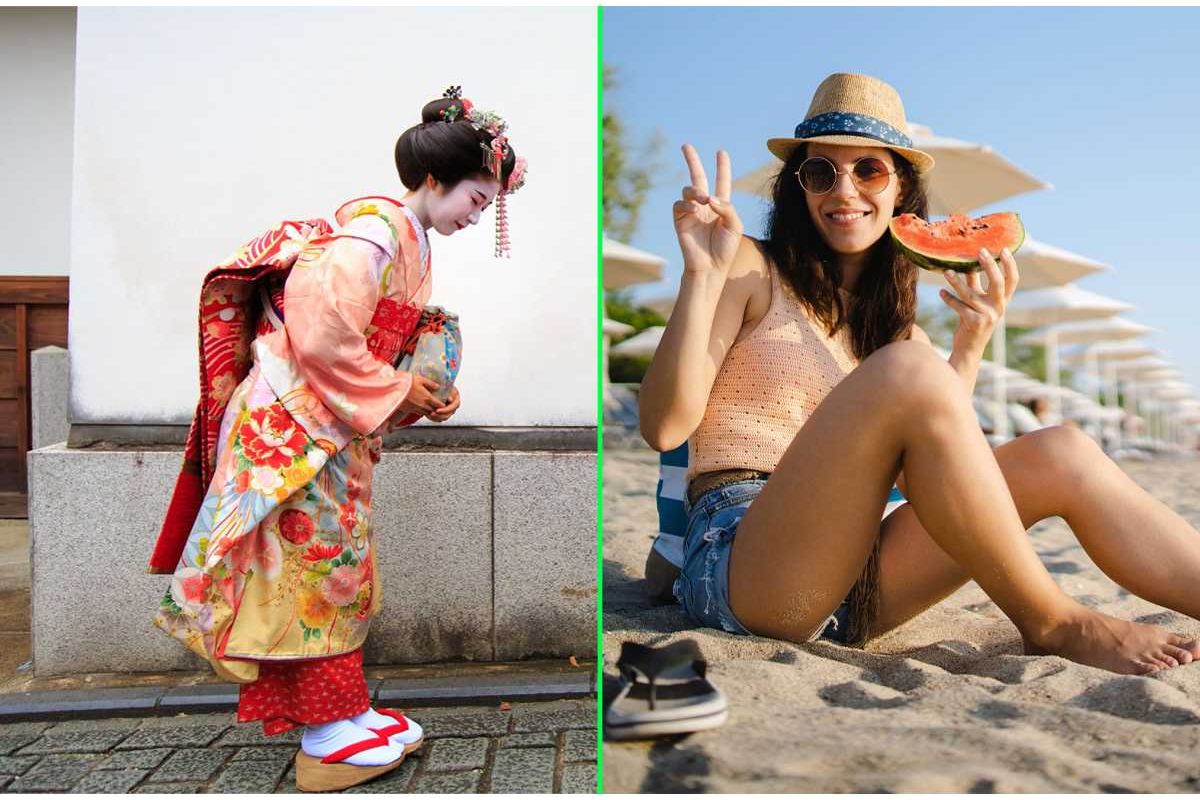 Japan, American, bowing, peace sign, community, culture, Reddit, hand gestures