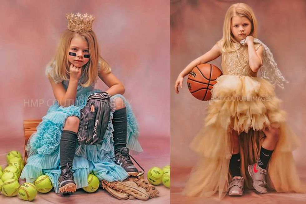 7 years ago a mom was told her daughter was too girly to play sports so she made an epic photoshoot