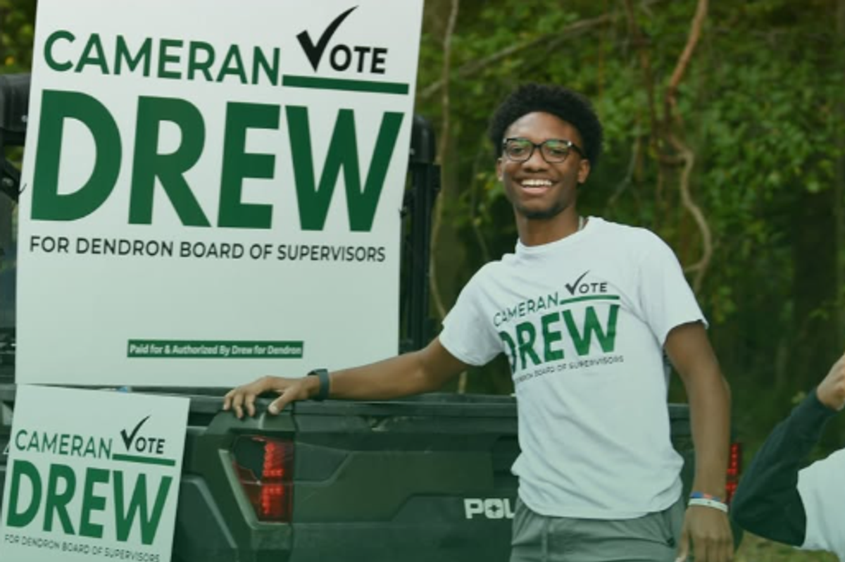cameran drew ad, 2025 election, dendron board of supervisors, teen politicians, virginia,