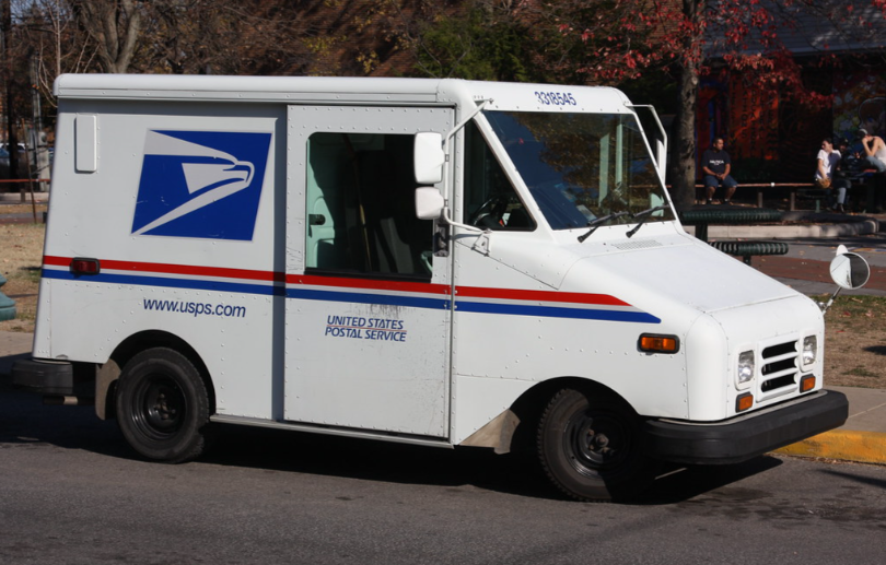 usps truck, postal truck, mail man, packages, letters