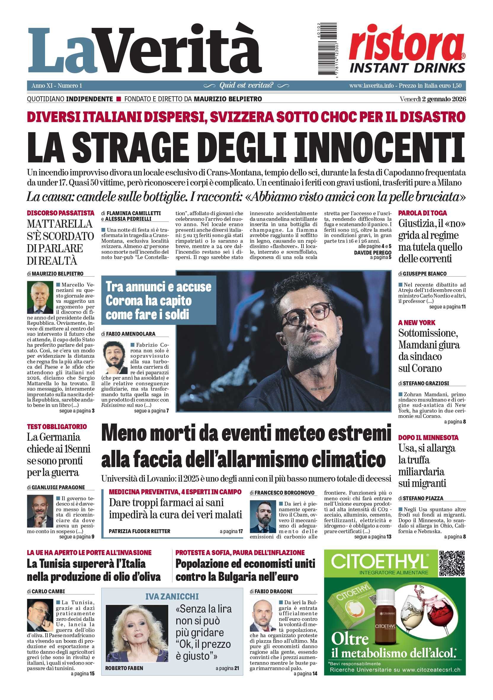 Oggi in edicola
