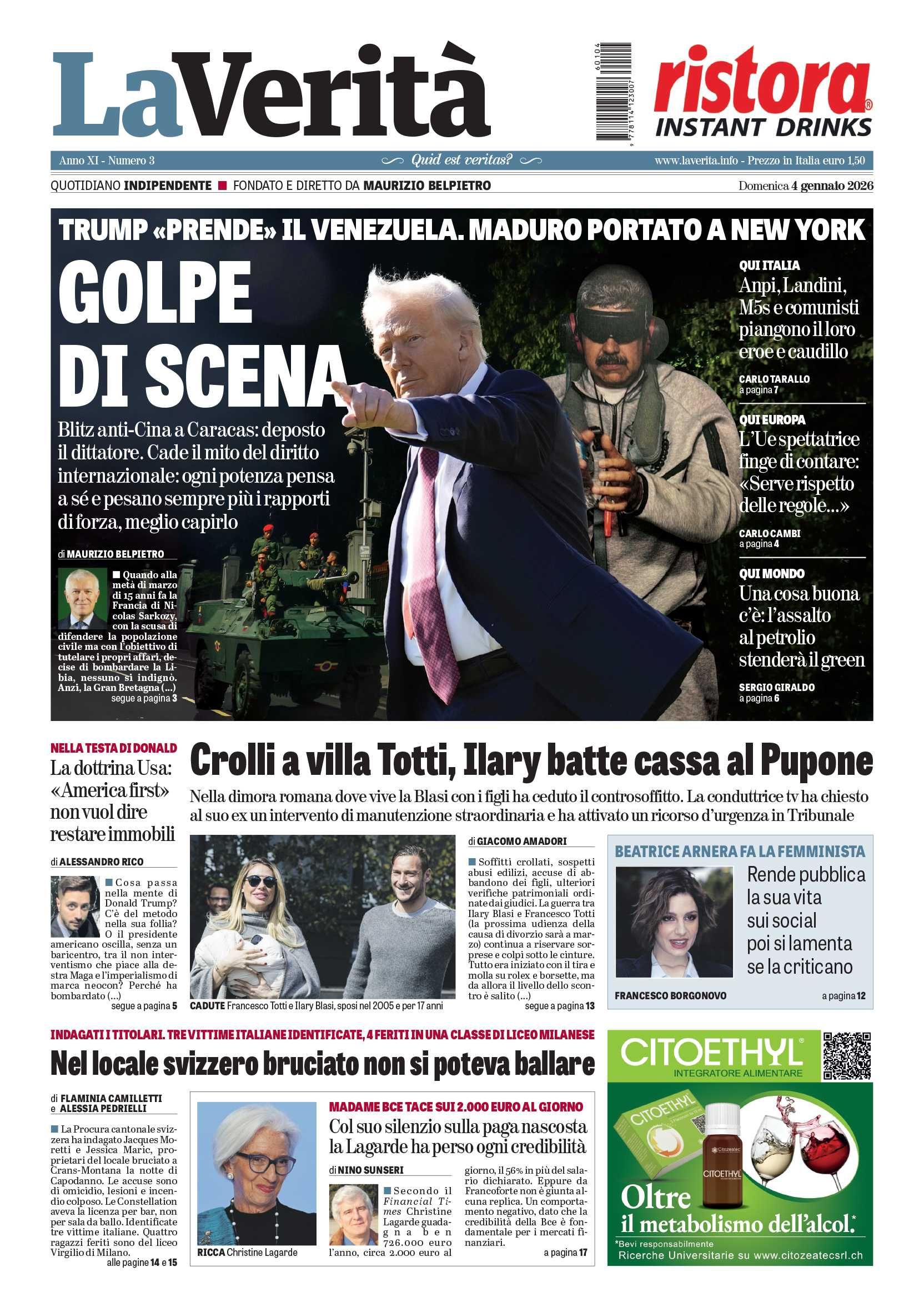 Oggi in edicola
