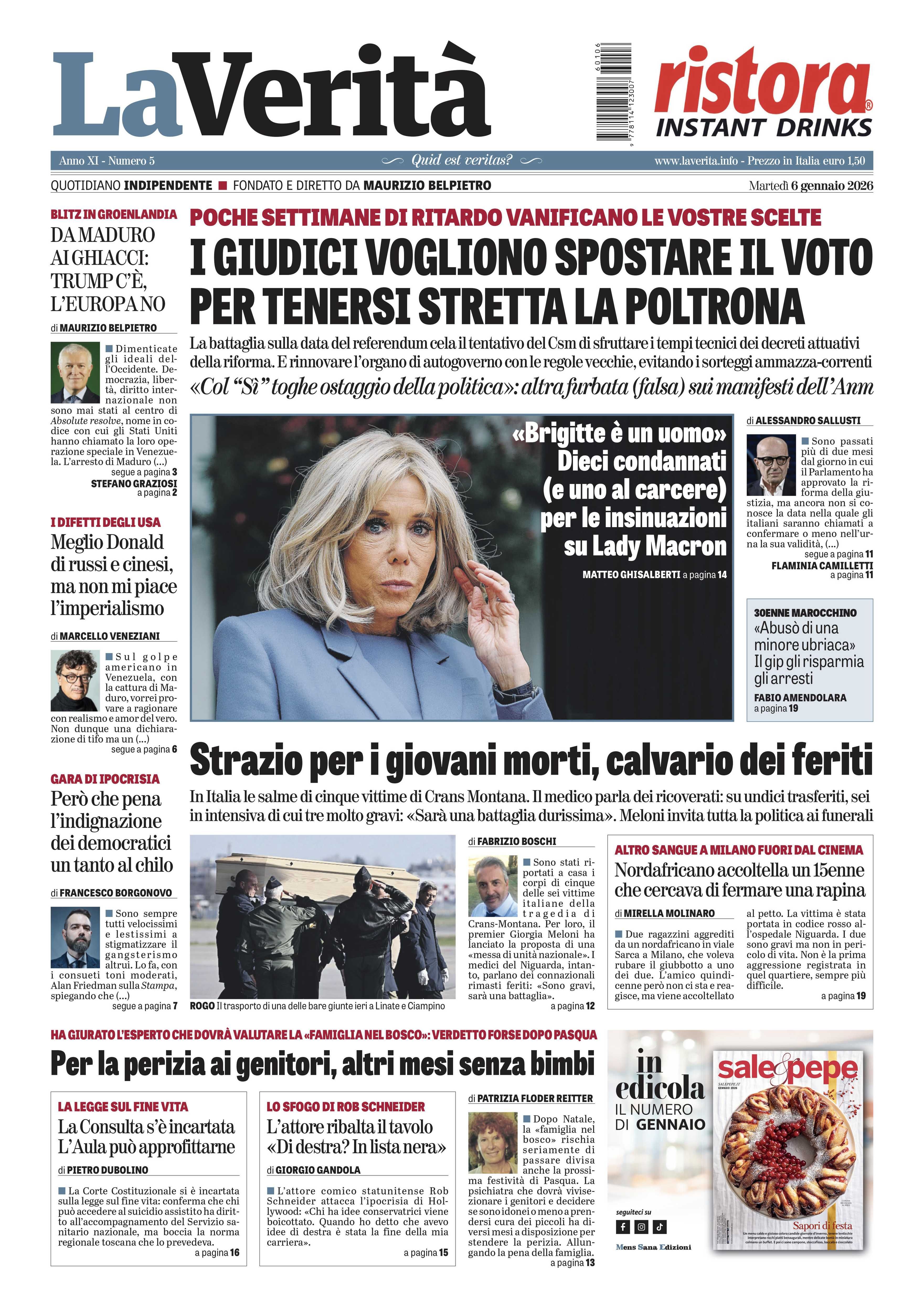 Oggi in edicola