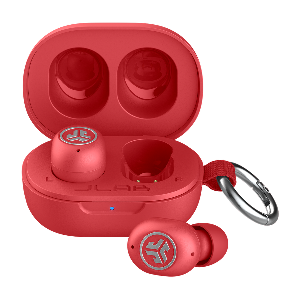 photo of JLab JBuds Mini ANC in ruby red